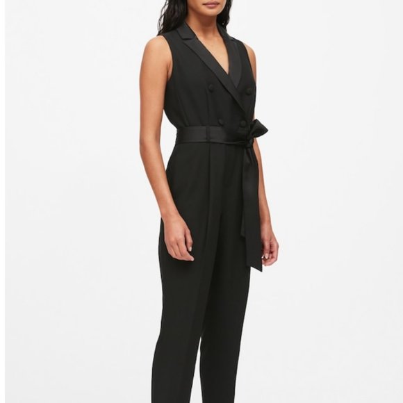NWT Banana Republic Tuxedo Jumpsuit  4P - Picture 1 of 10